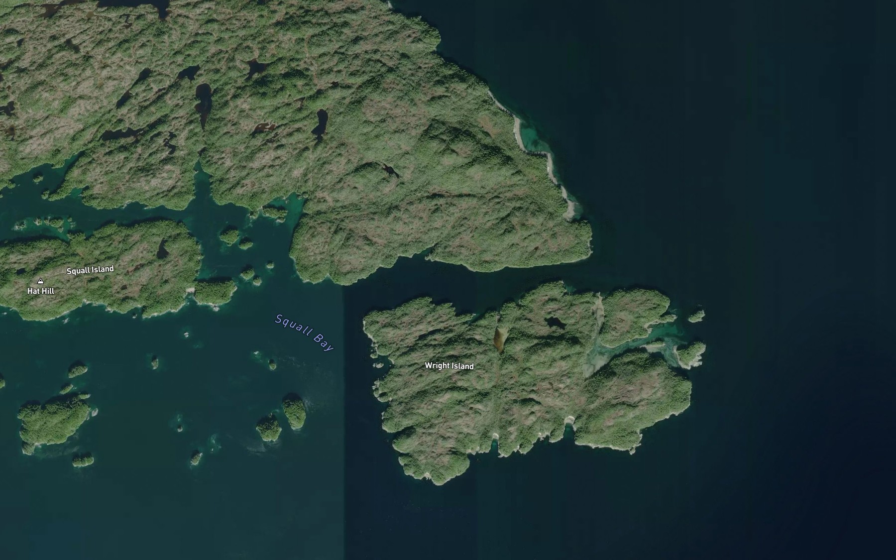 Satellite map of the Dory Passage