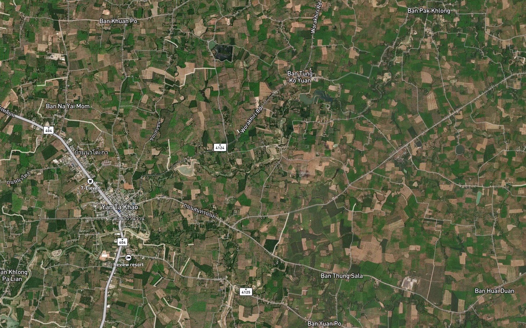 Satellite map of the Khlong Chong Hai
