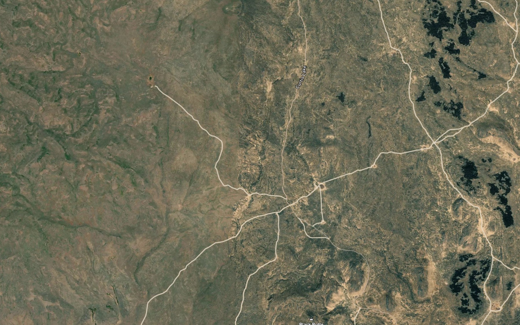 Satellite map of the Crossroad Reservoir