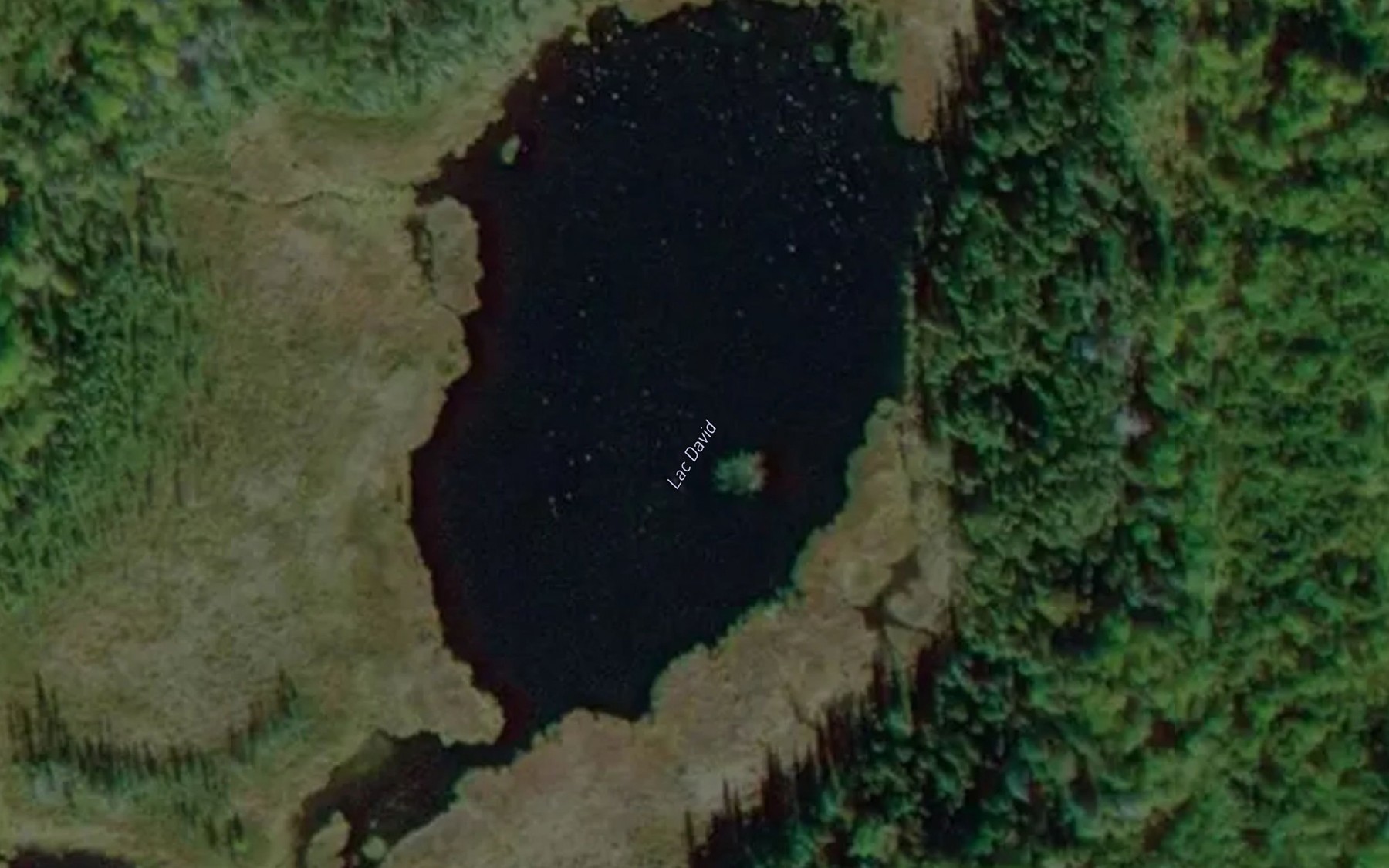 Satellite map of the Lac David