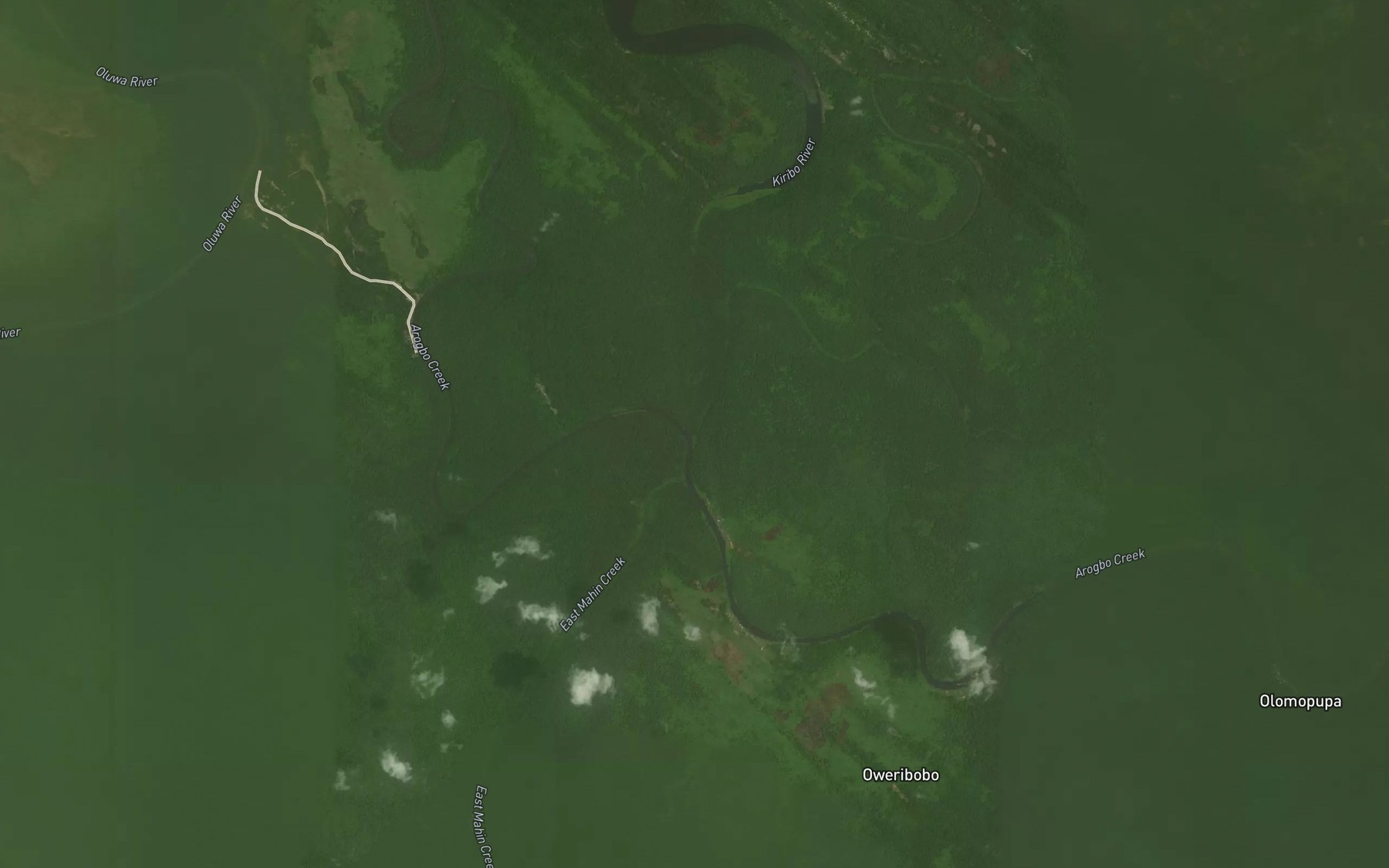 Satellite map of the River Kiribo