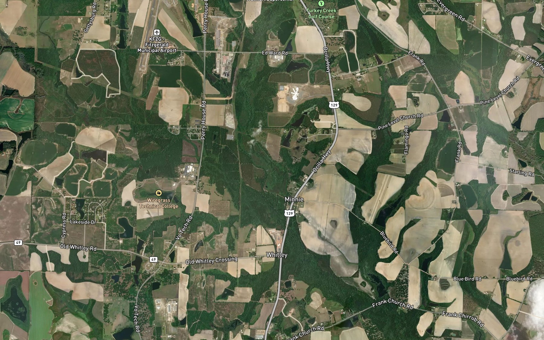 Satellite map of the Lake Beatrice