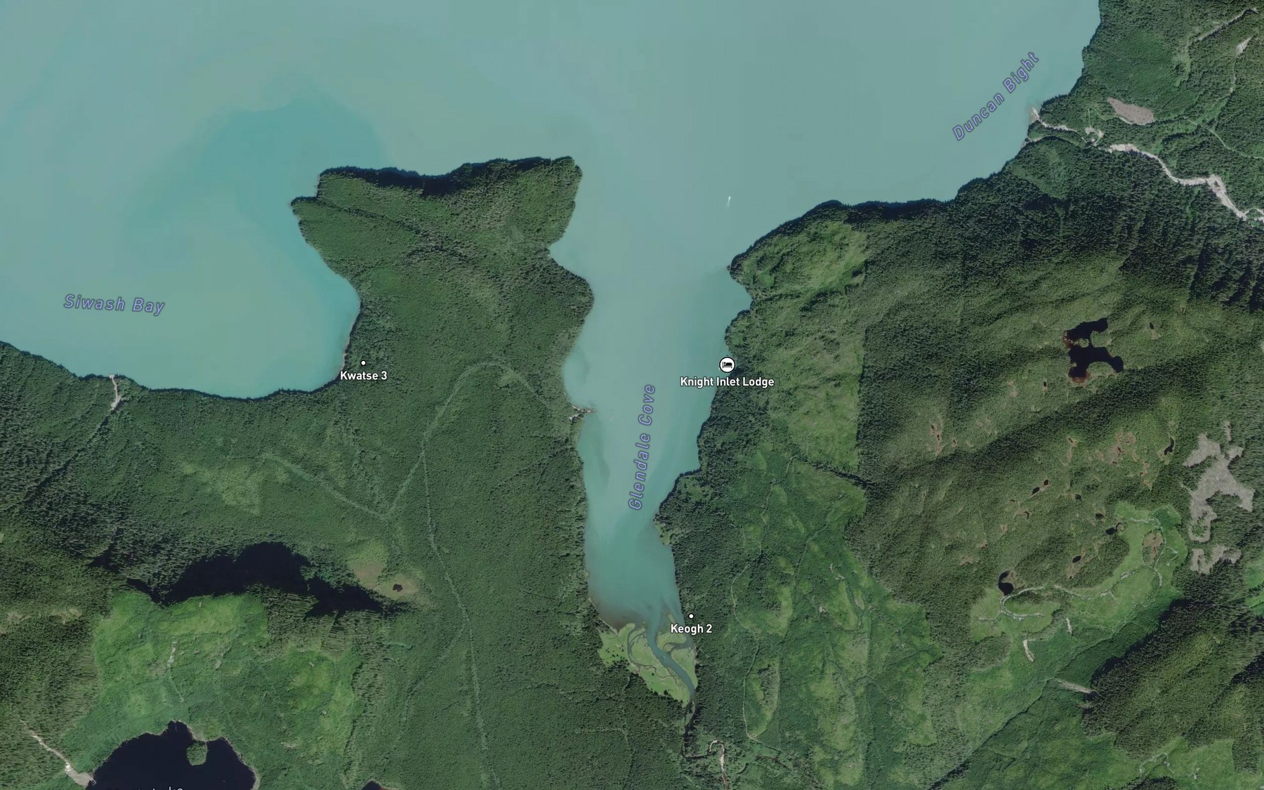 Satellite map of the Glendale Cove