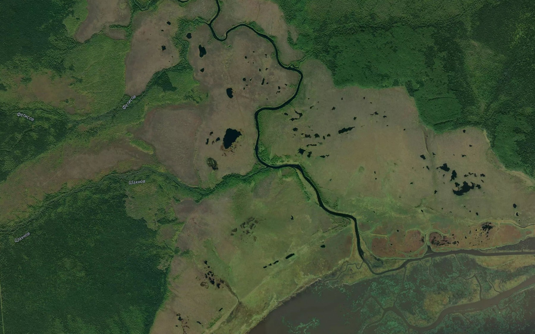 Satellite map of the Shakhnov