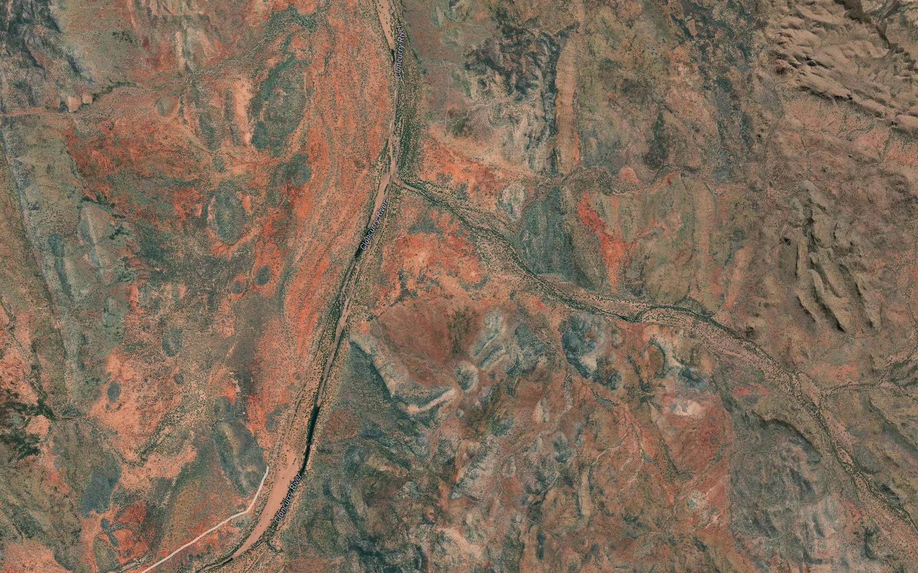 Satellite map of the Martin Creek