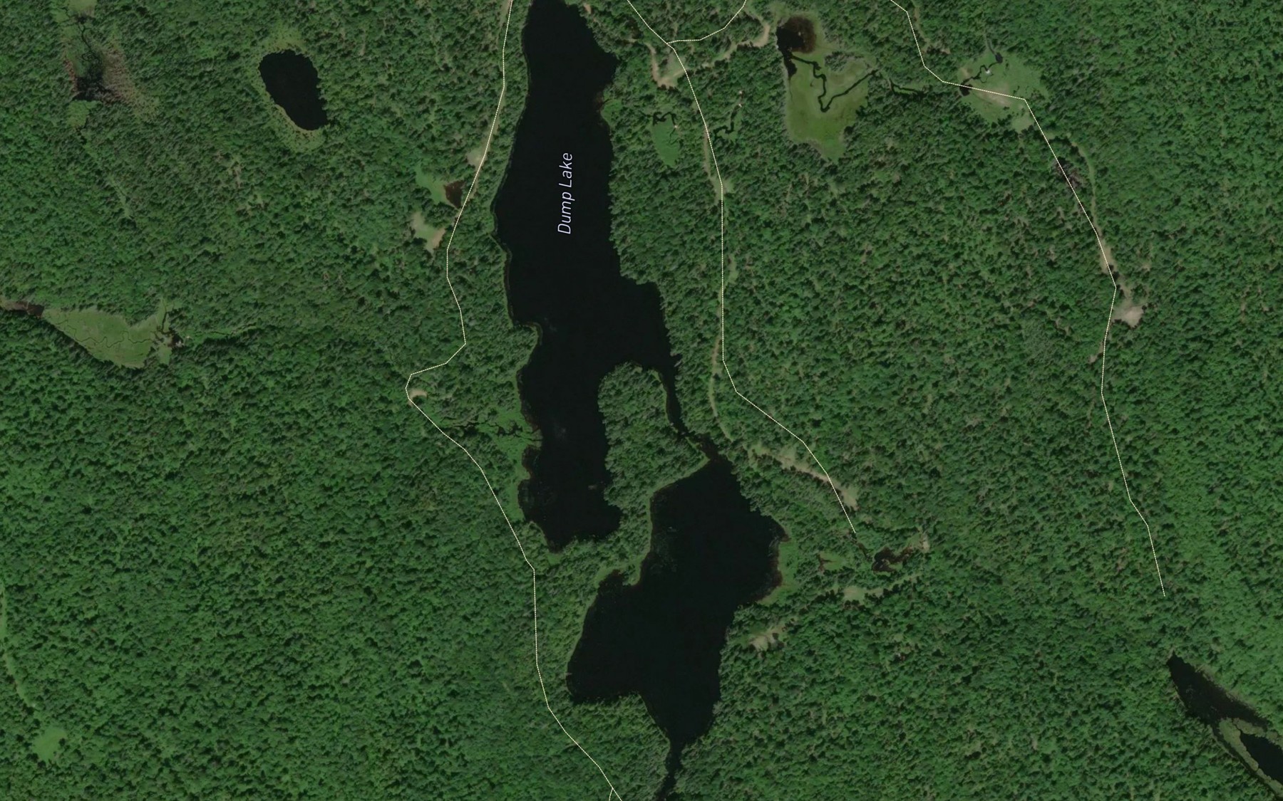 Satellite map of the Dump Lake