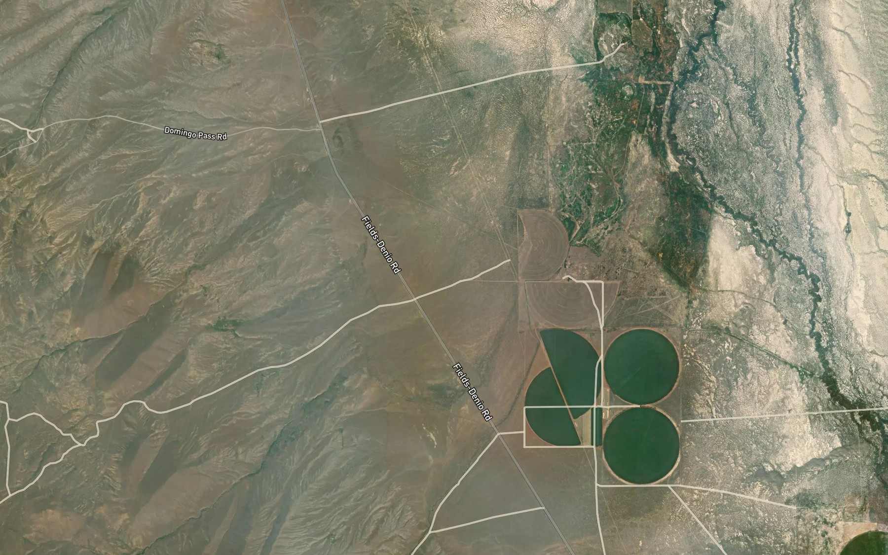 Satellite map of the Horse Creek
