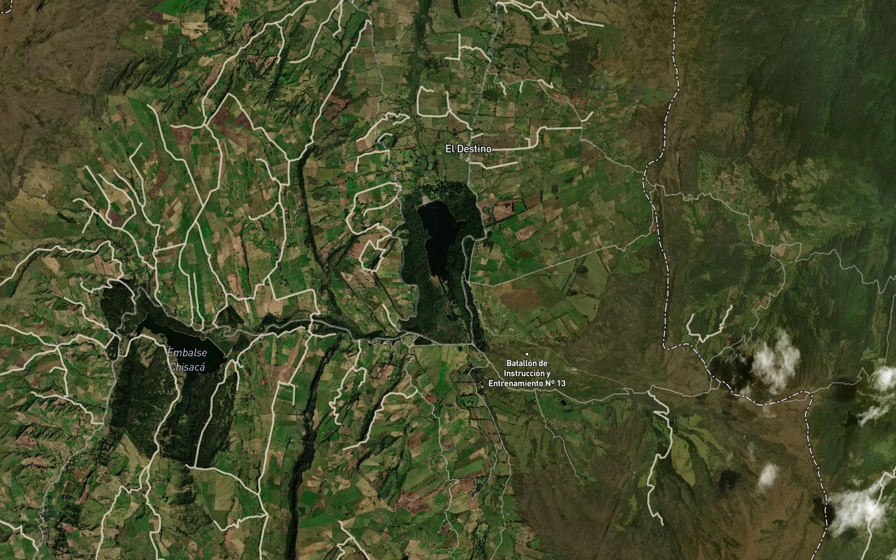 Satellite map of the Rio Curubita