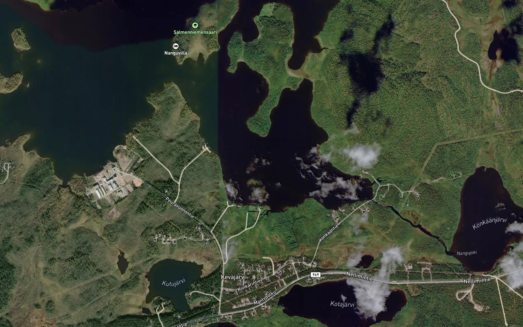 Satellite map of the Siskeljavri