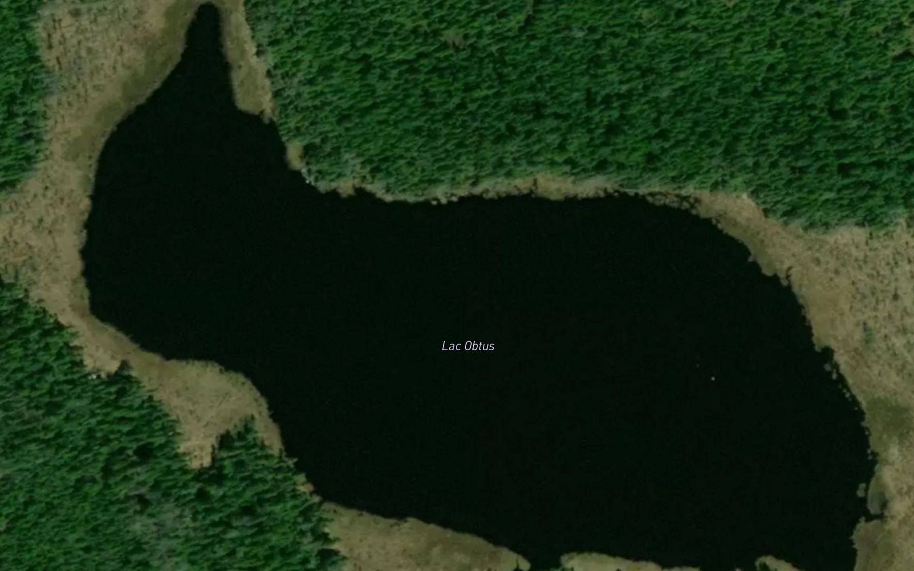 Satellite map of the Lac Obtus