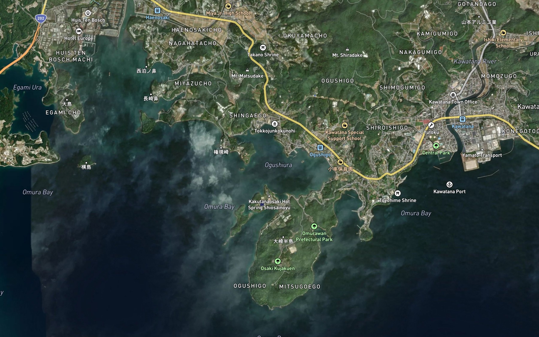 Satellite map of the Ogushi Ura