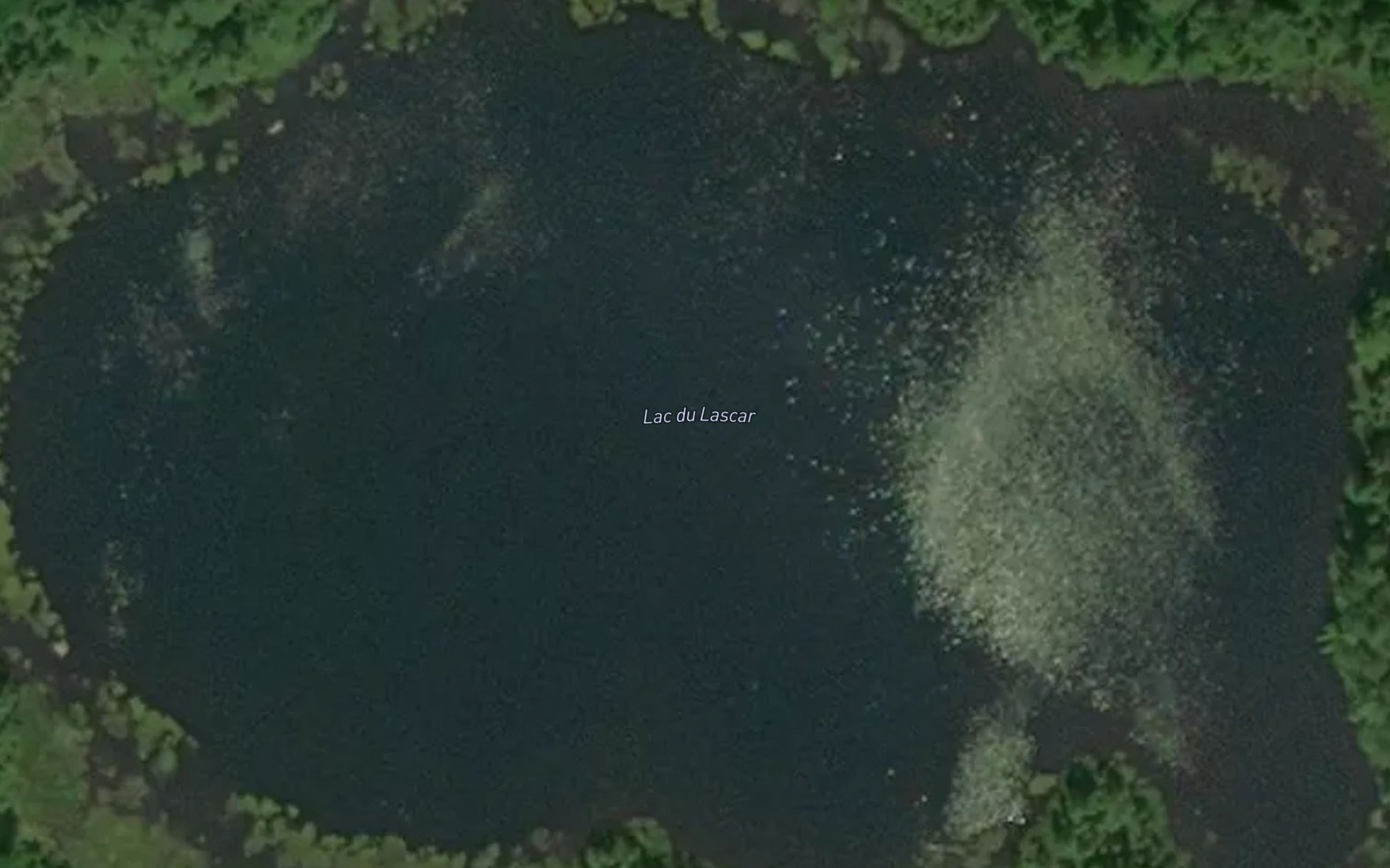 Satellite map of the Lac du Lascar