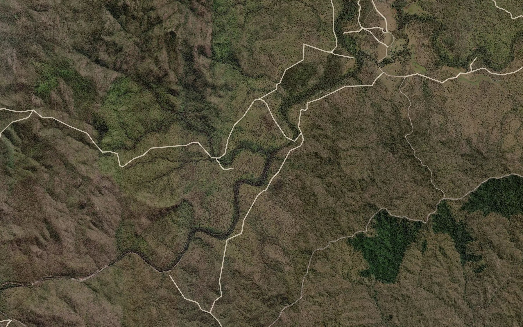 Satellite map of the Blencoe Falls