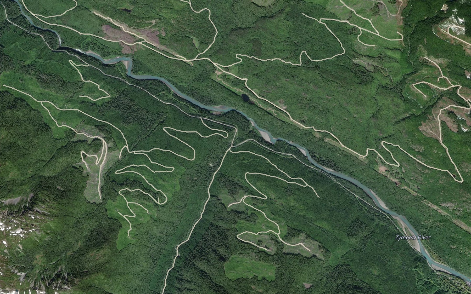 Satellite map of the Eight Mile Creek