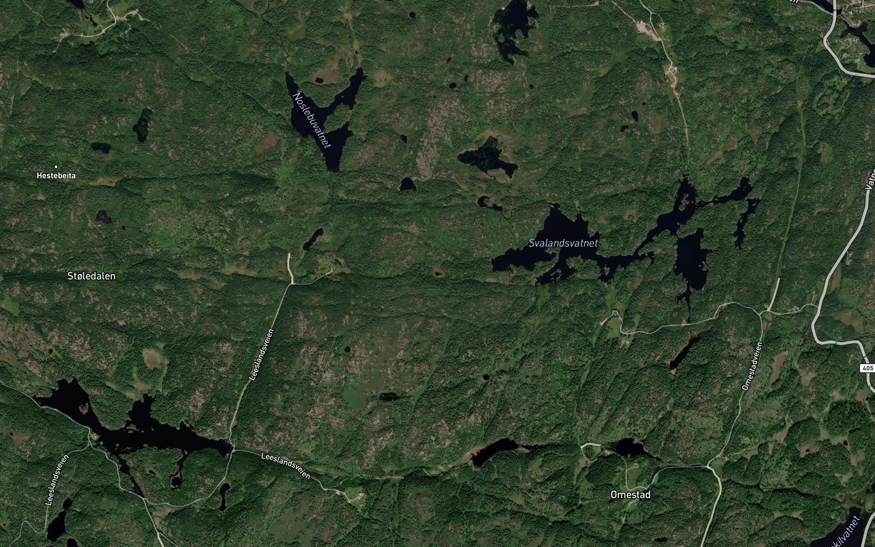 Satellite map of the Steindalstjonn