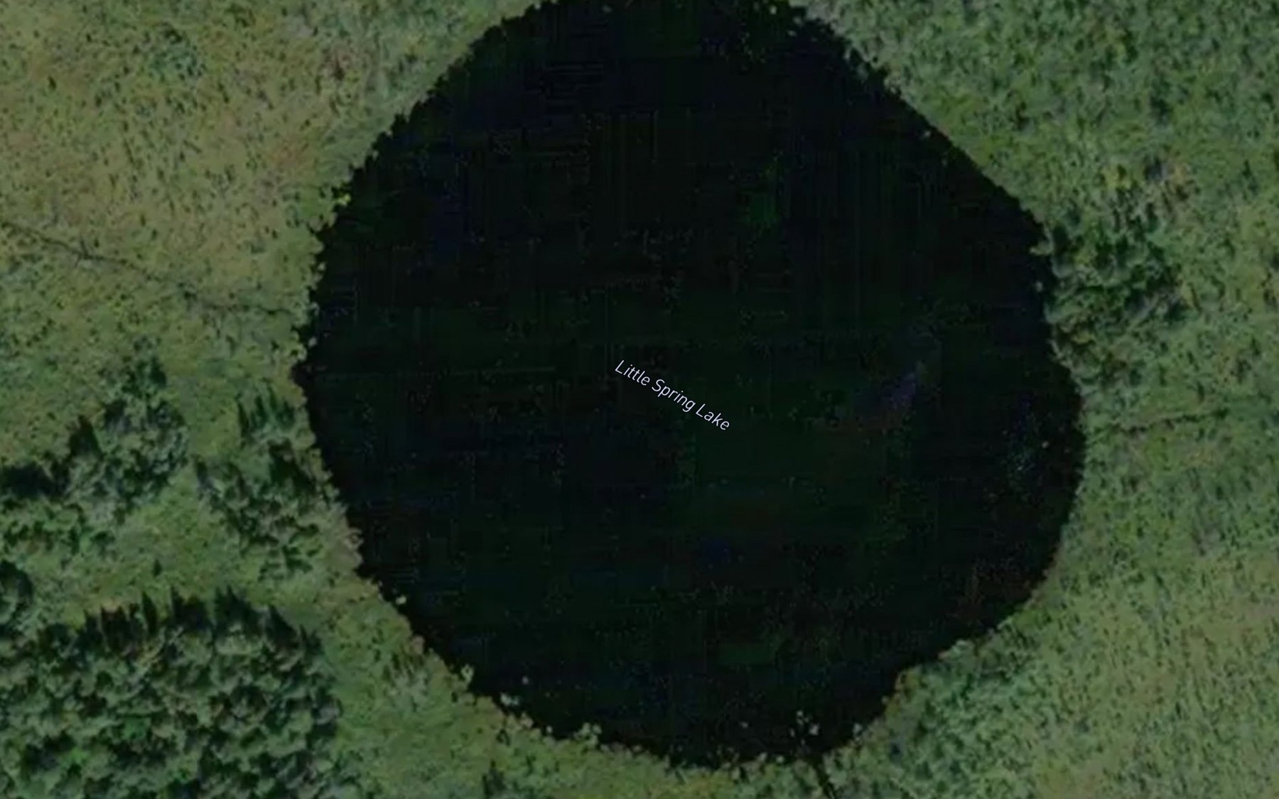 Satellite map of the Little Spring Lake