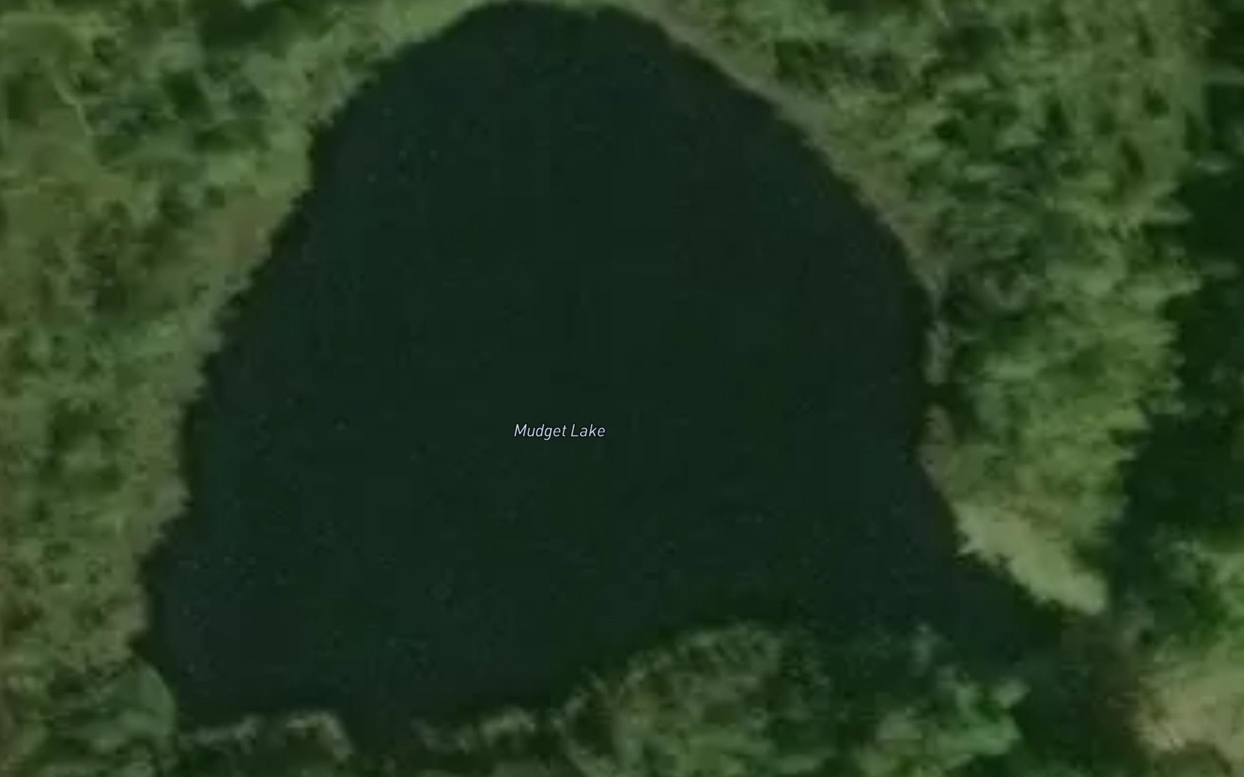 Satellite map of the Mudget Lake