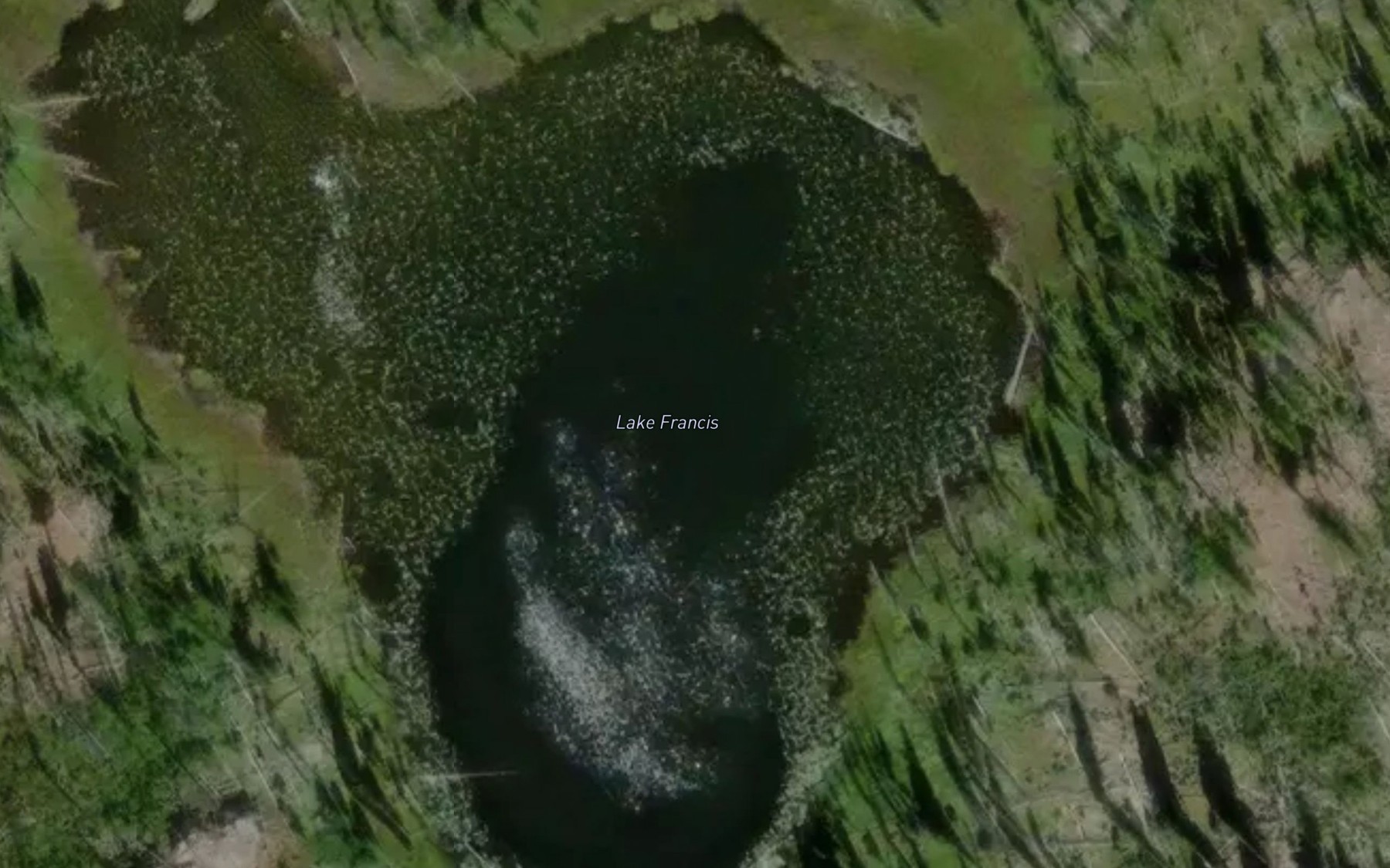 Satellite map of the Lake Frances