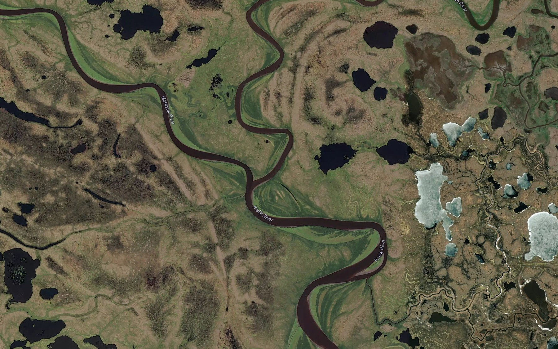 Satellite map of the Meroyuk River