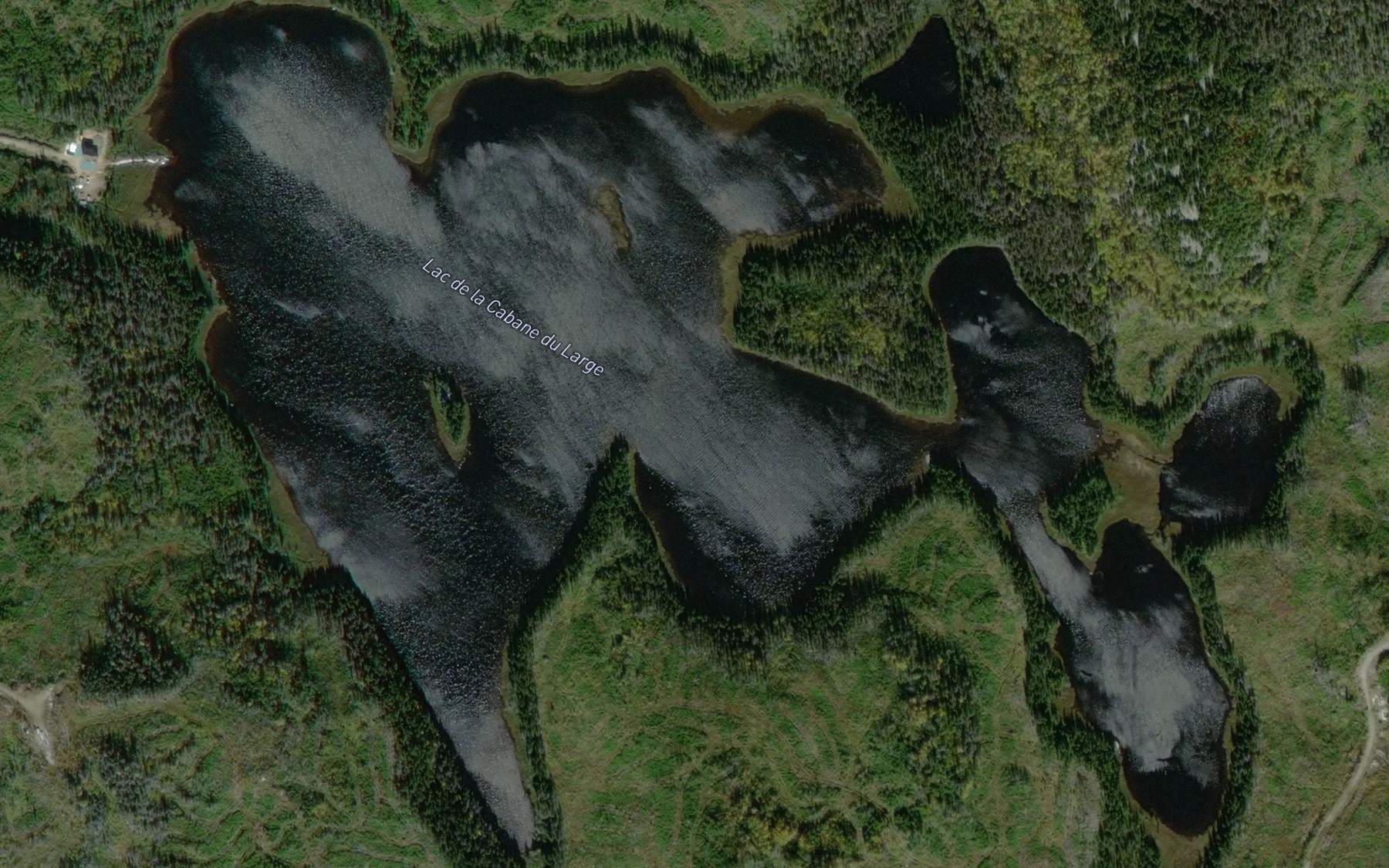 Satellite map of the Lac de la Cabane du Large