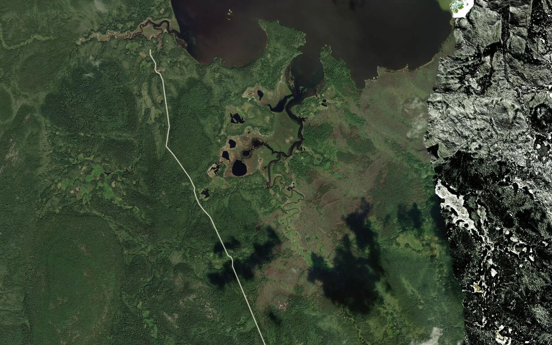 Satellite map of the Munichoos Creek