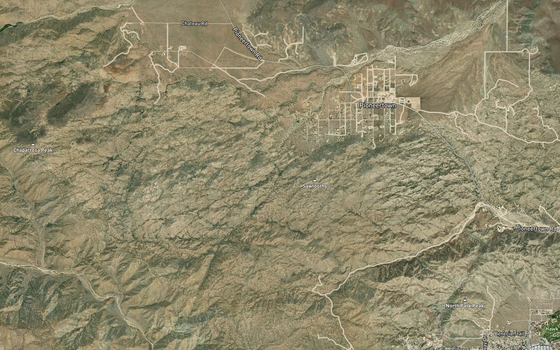Satellite map of the Chaparrosa Spring