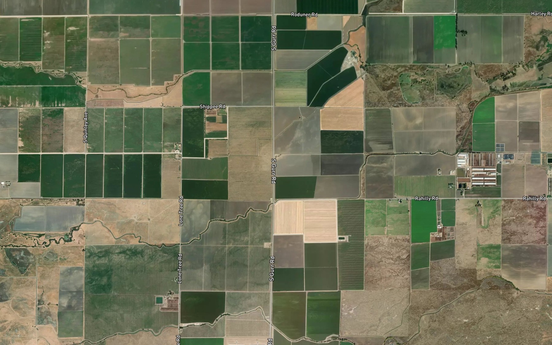 Satellite map of the Casebeer Road Lateral