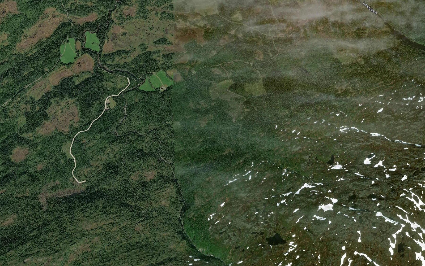 Satellite map of the Gamsaeterbekken