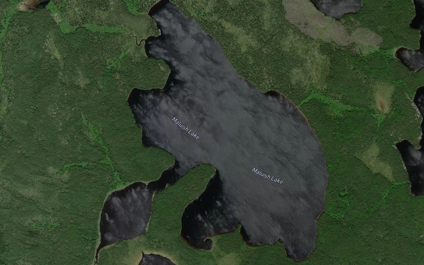 Satellite map of the Maluish Lake