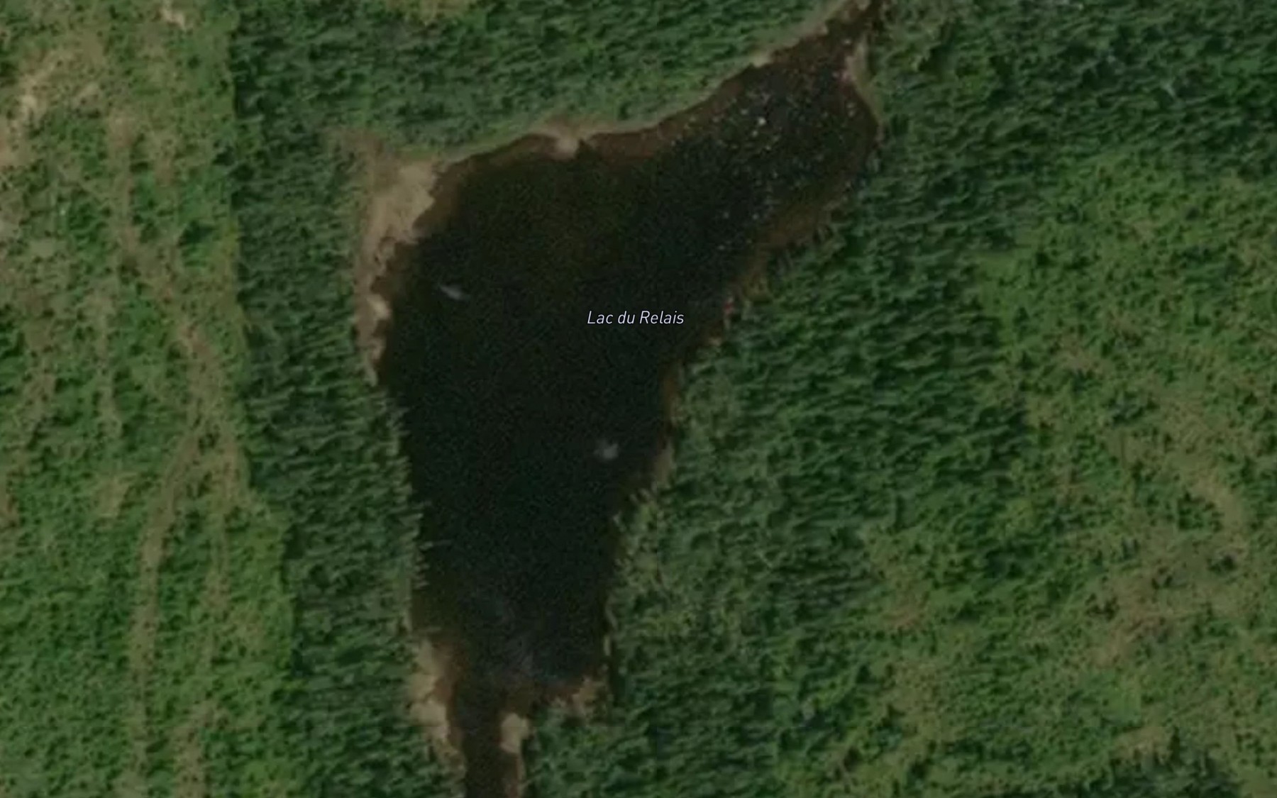 Satellite map of the Lac du Relais