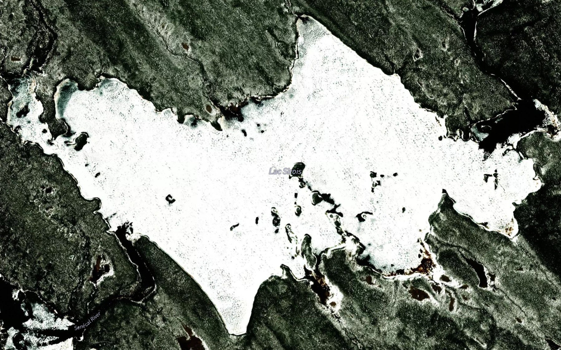Satellite map of the Lac Sirois