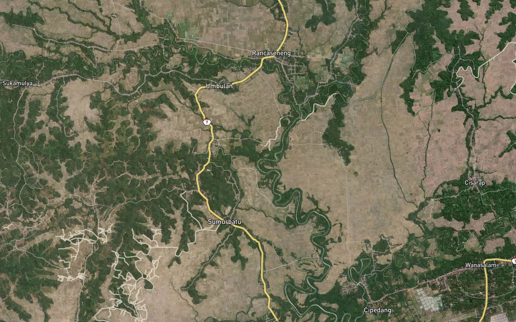 Satellite map of the Ci Pepedesan