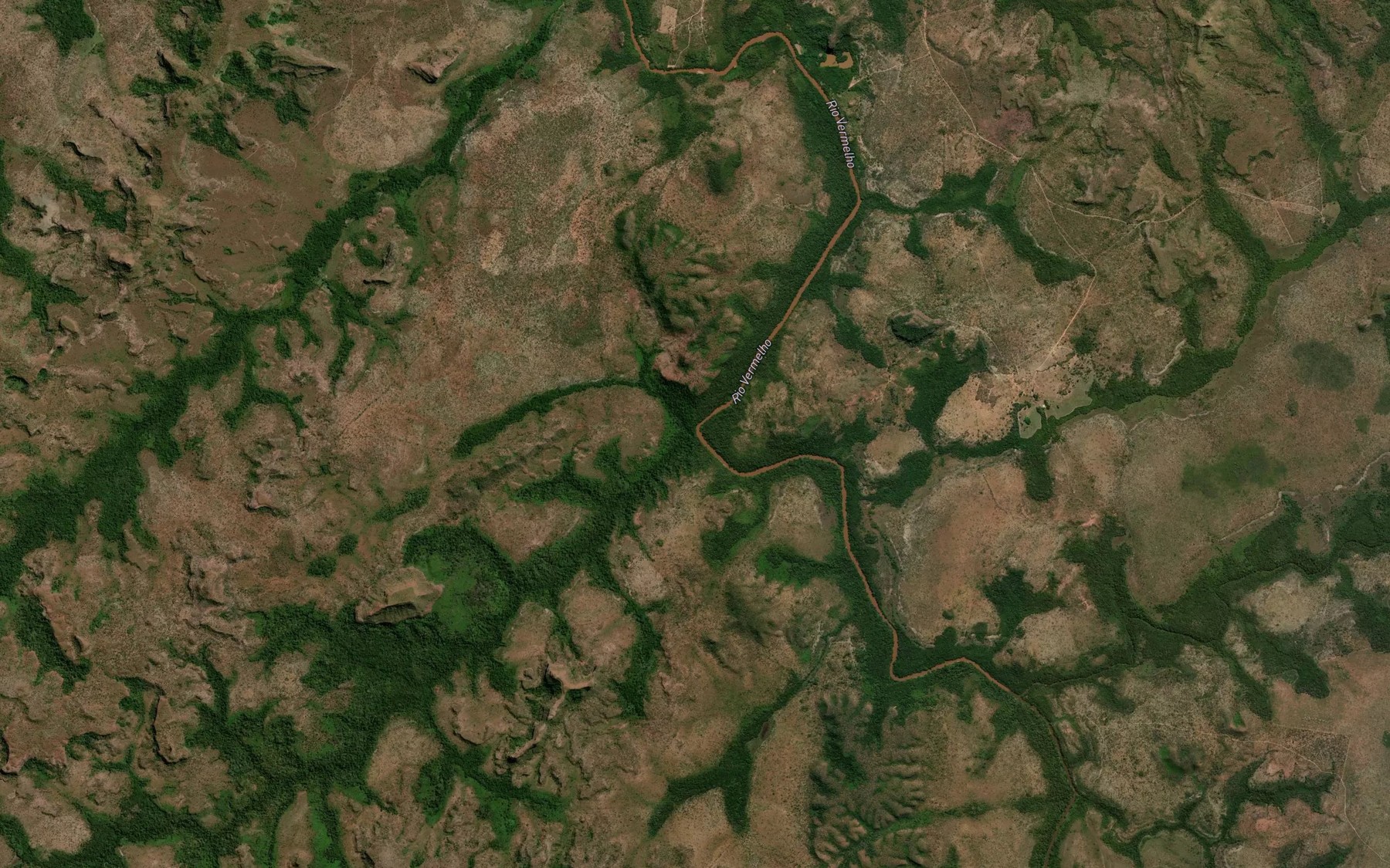 Satellite map of the Corrego Santa Cruz