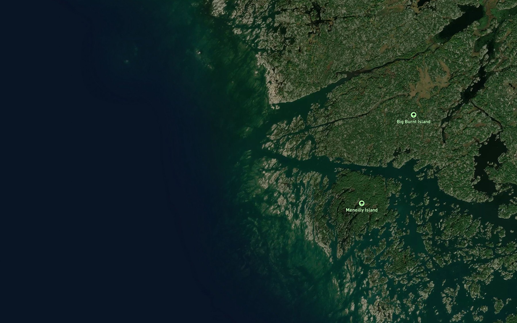 Satellite map of the South Reef