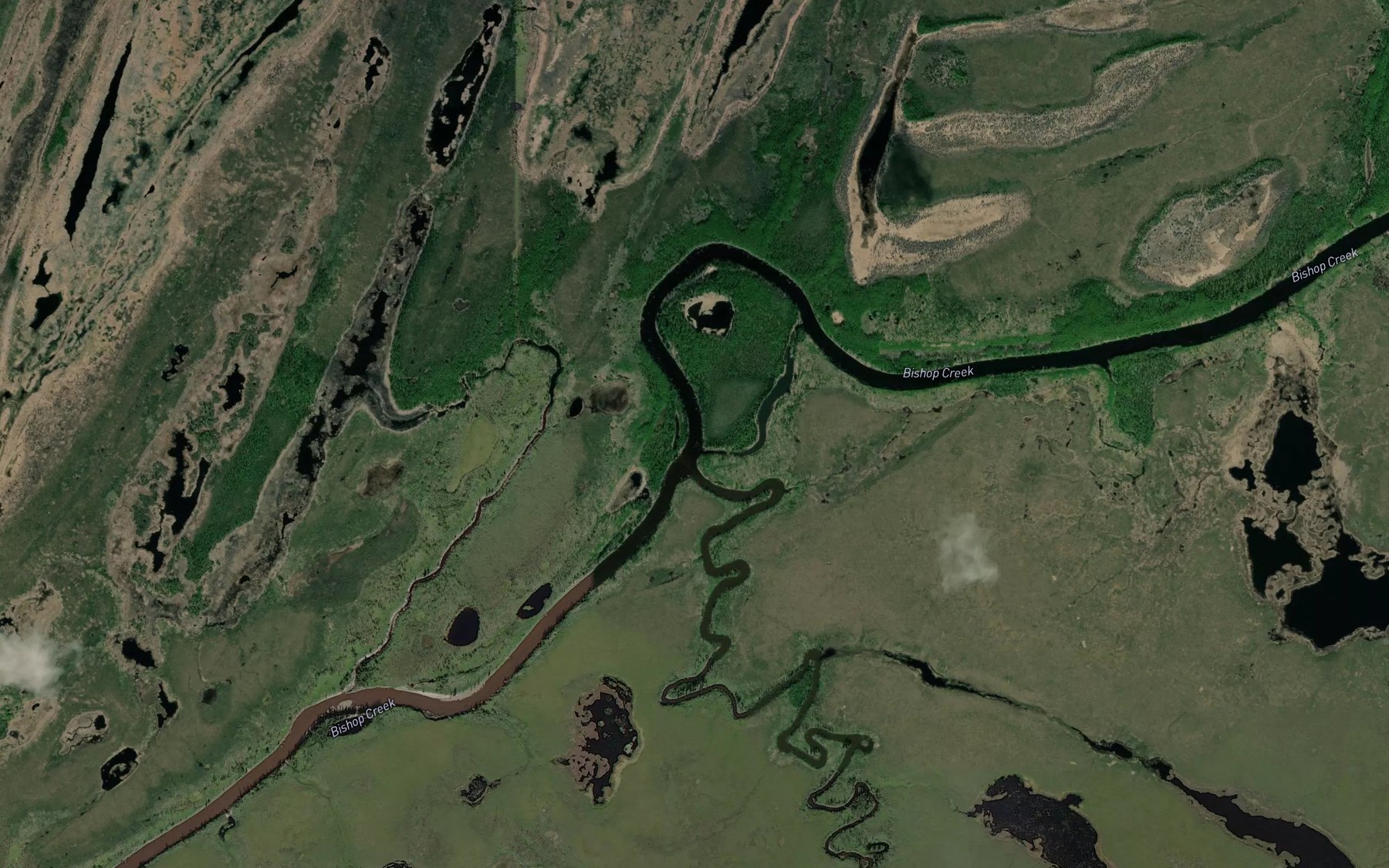 Satellite map of the Bishop Creek