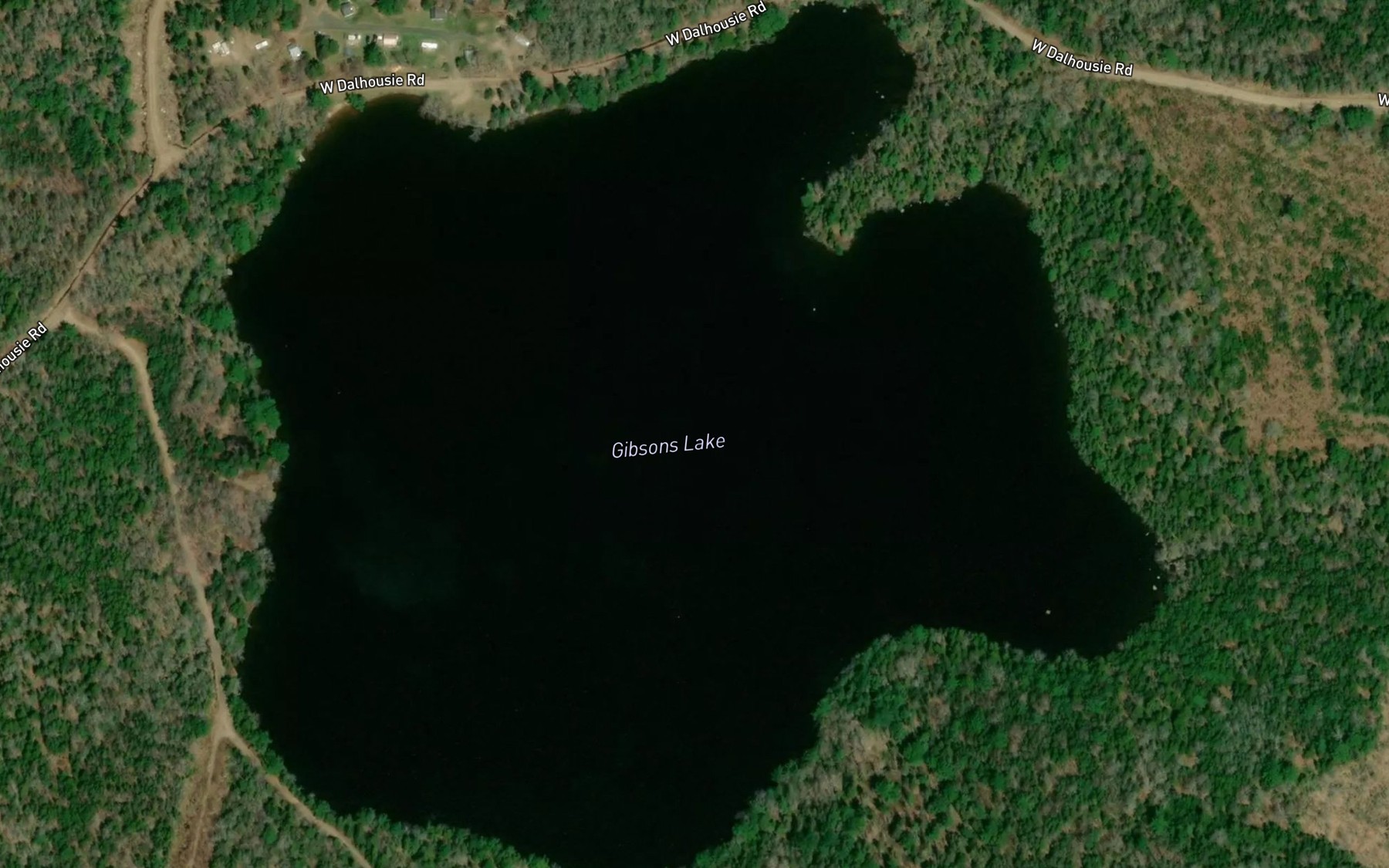 Satellite map of the Gibsons Lake