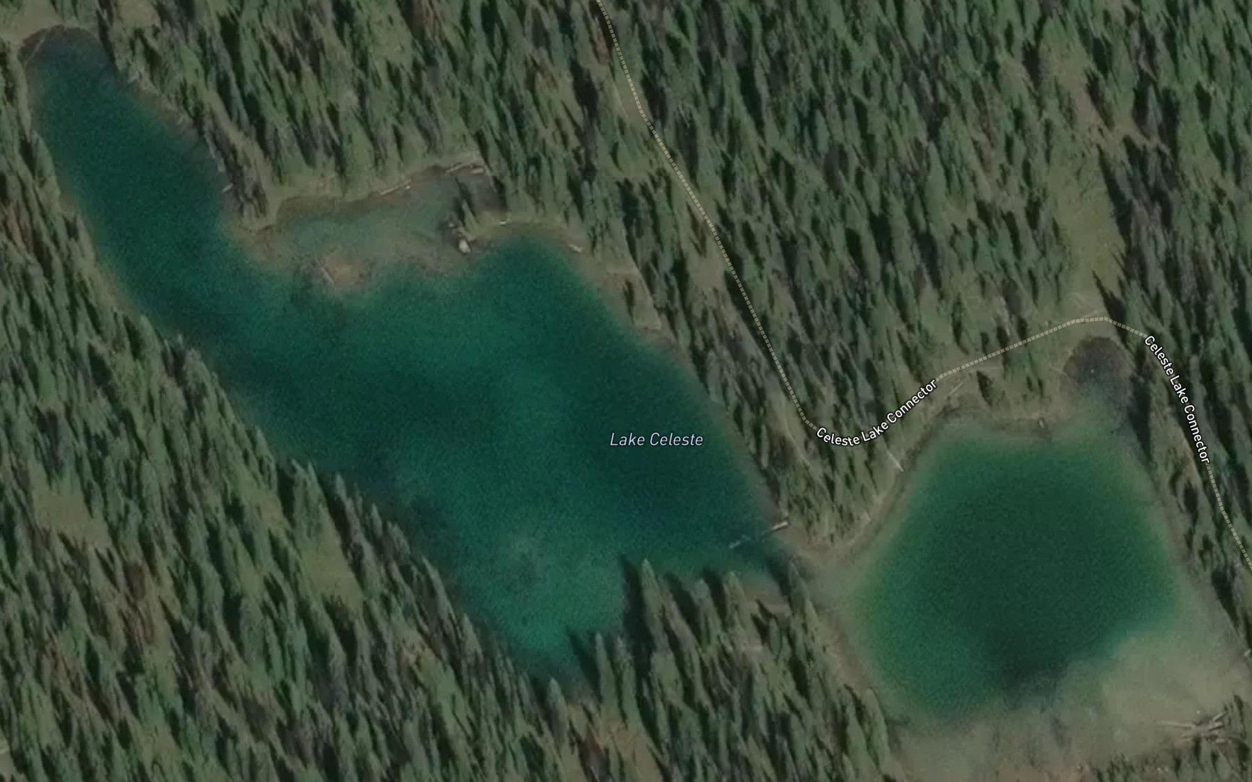 Satellite map of the Lake Celeste