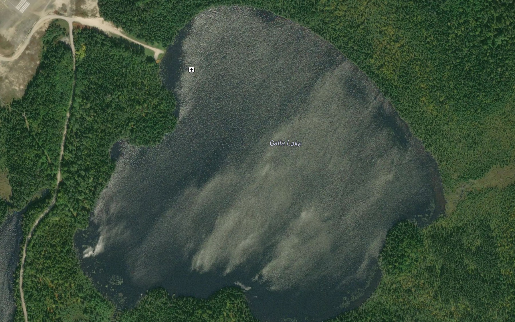 Satellite map of the Galla Lake