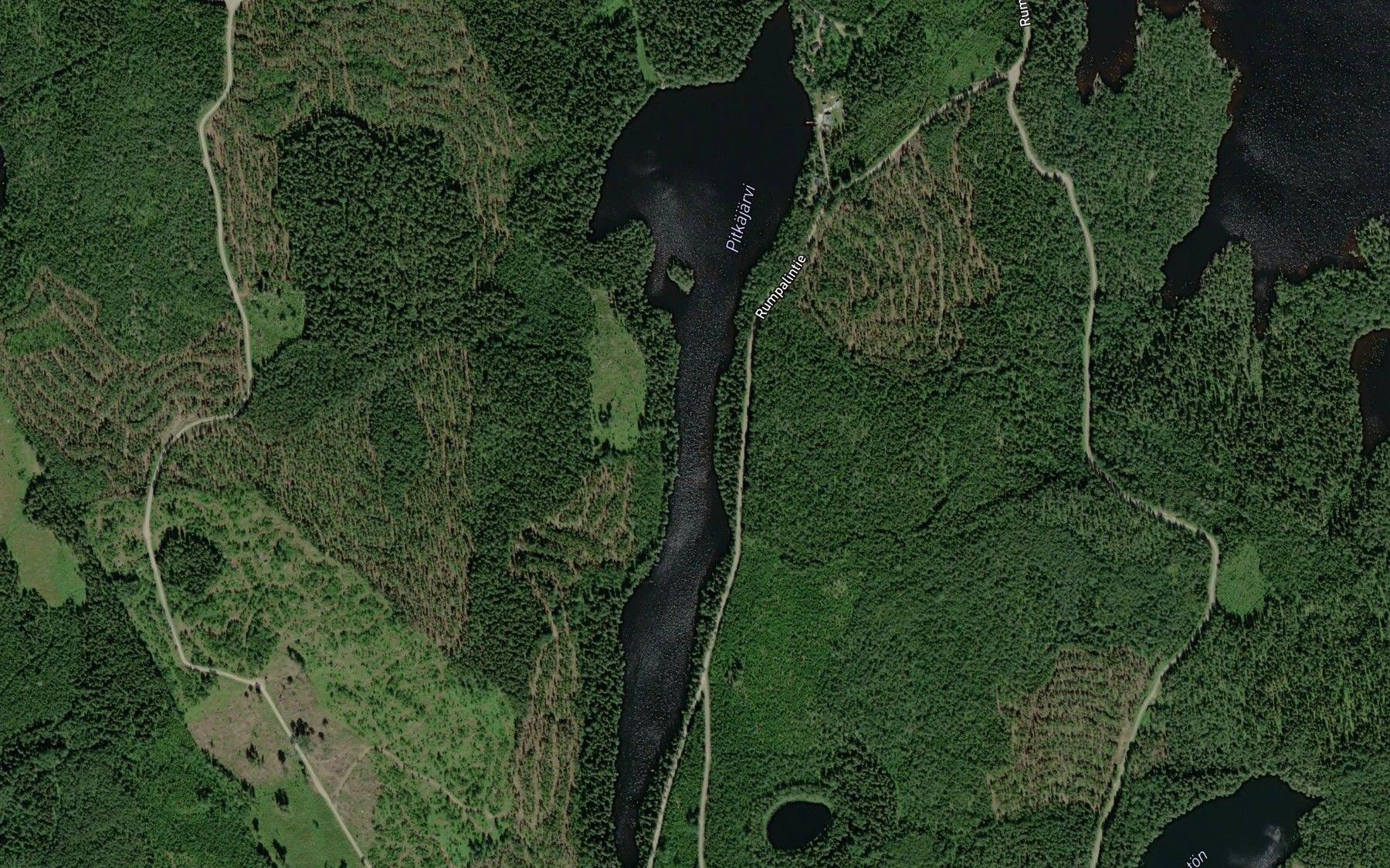 Satellite map of the Pitkajarvi