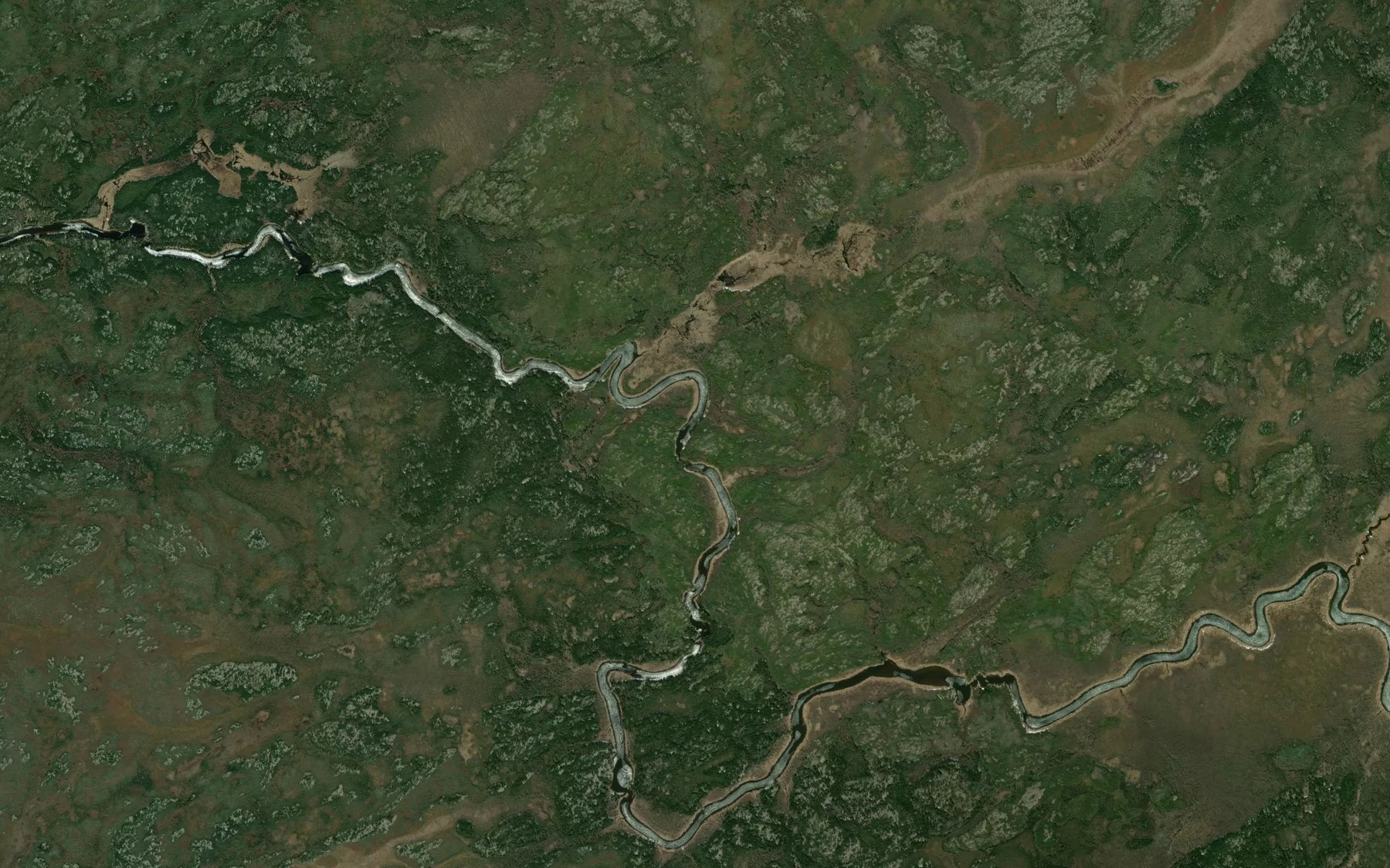 Satellite map of the Kapesanapiskitcheewank Rapids