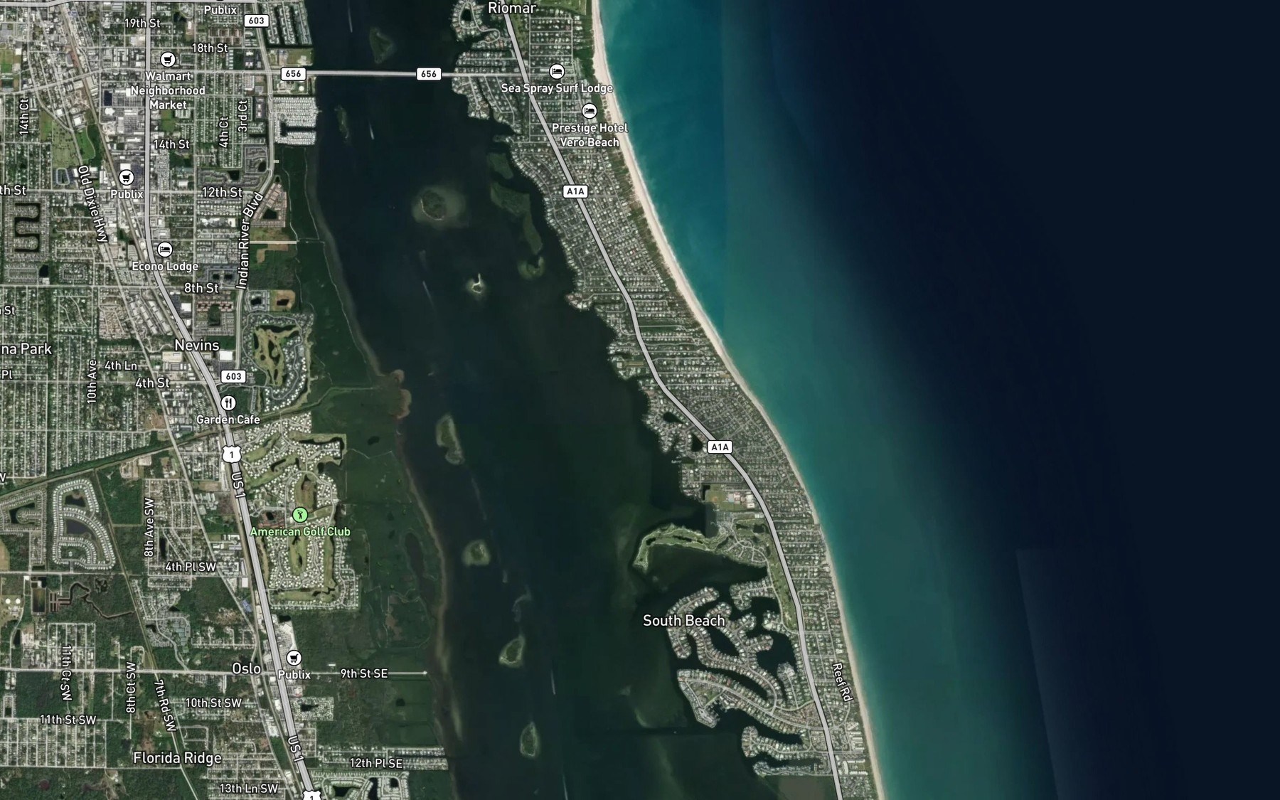 Satellite map of the Barkers Ditch Cove