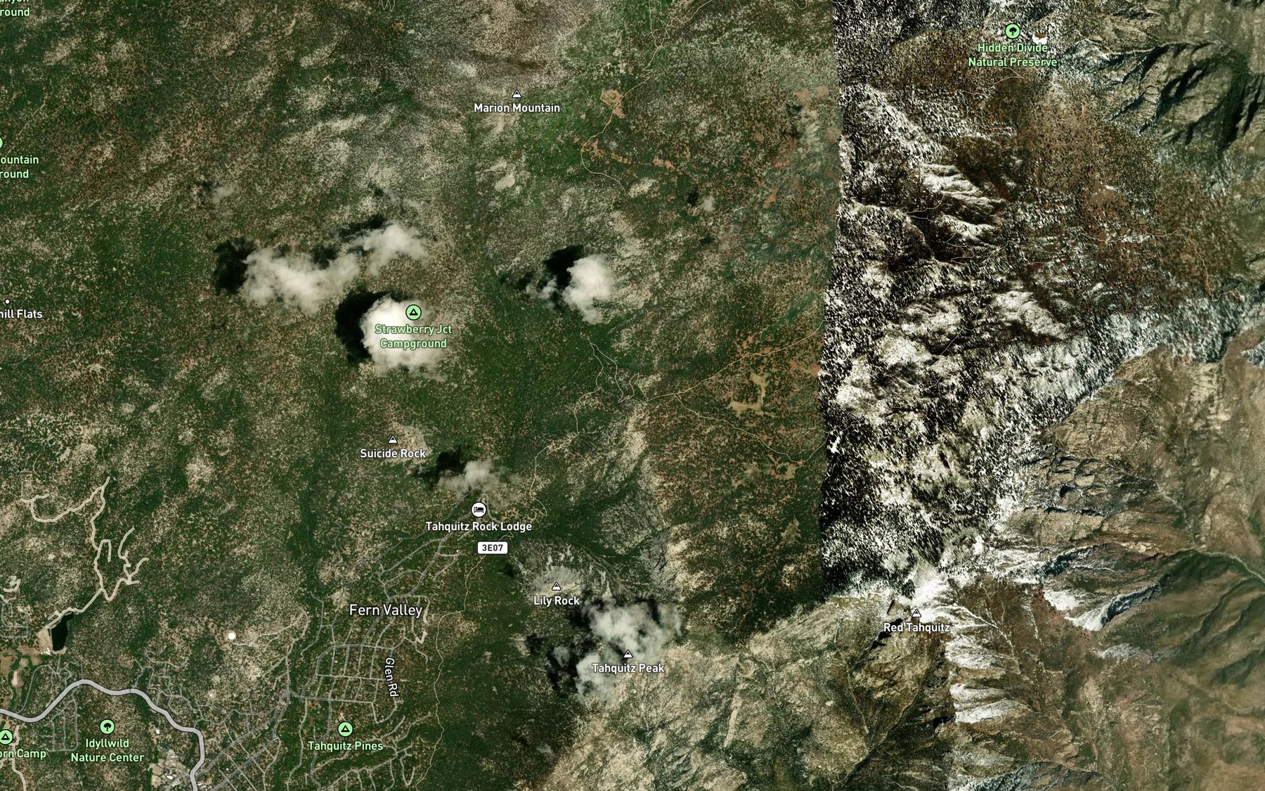 Satellite map of the Powderbox Spring
