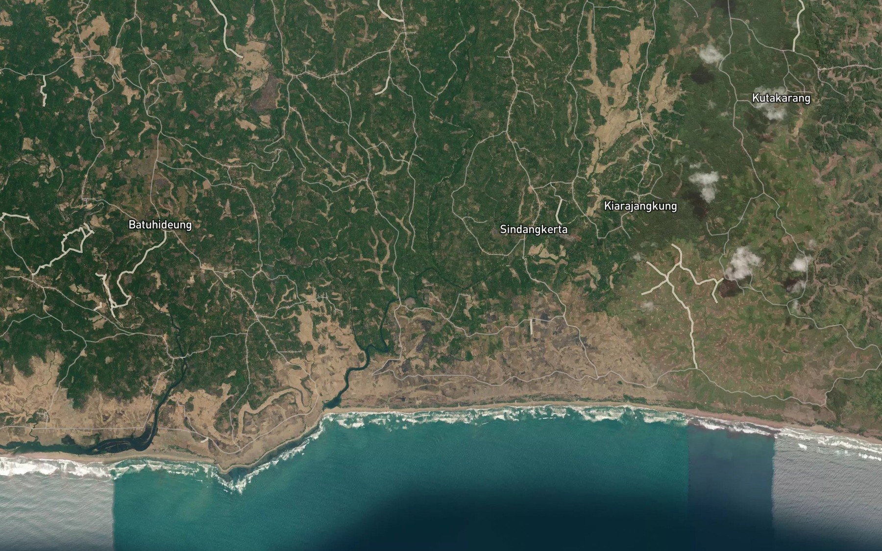 Satellite map of the Ci Gede