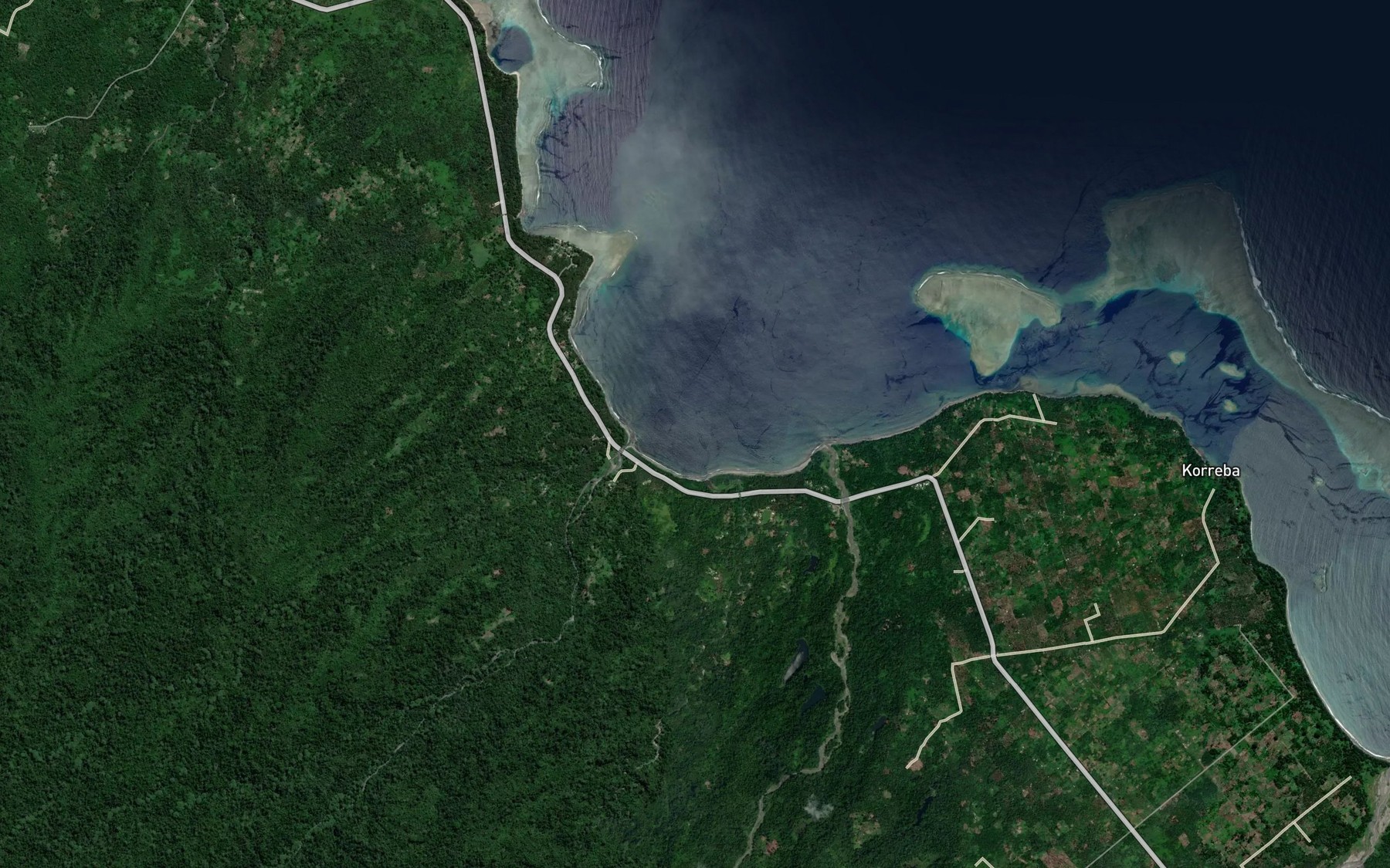 Satellite map of the Borora Bay