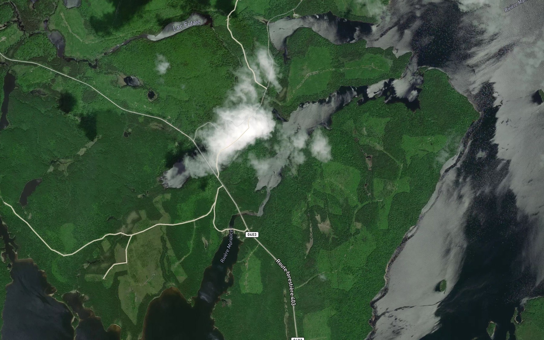 Satellite map of the Lac au Tramway