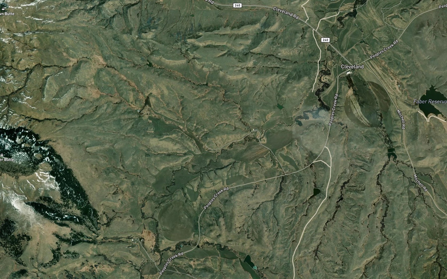 Satellite map of the Timber Creek