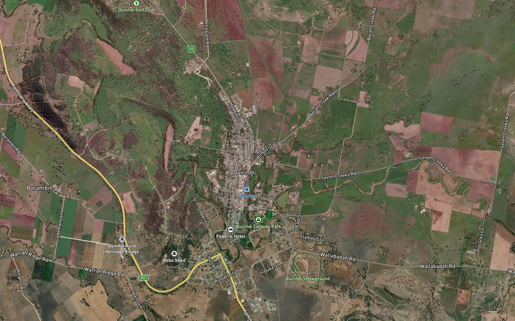 Satellite map of the Jacob and Joseph Creek