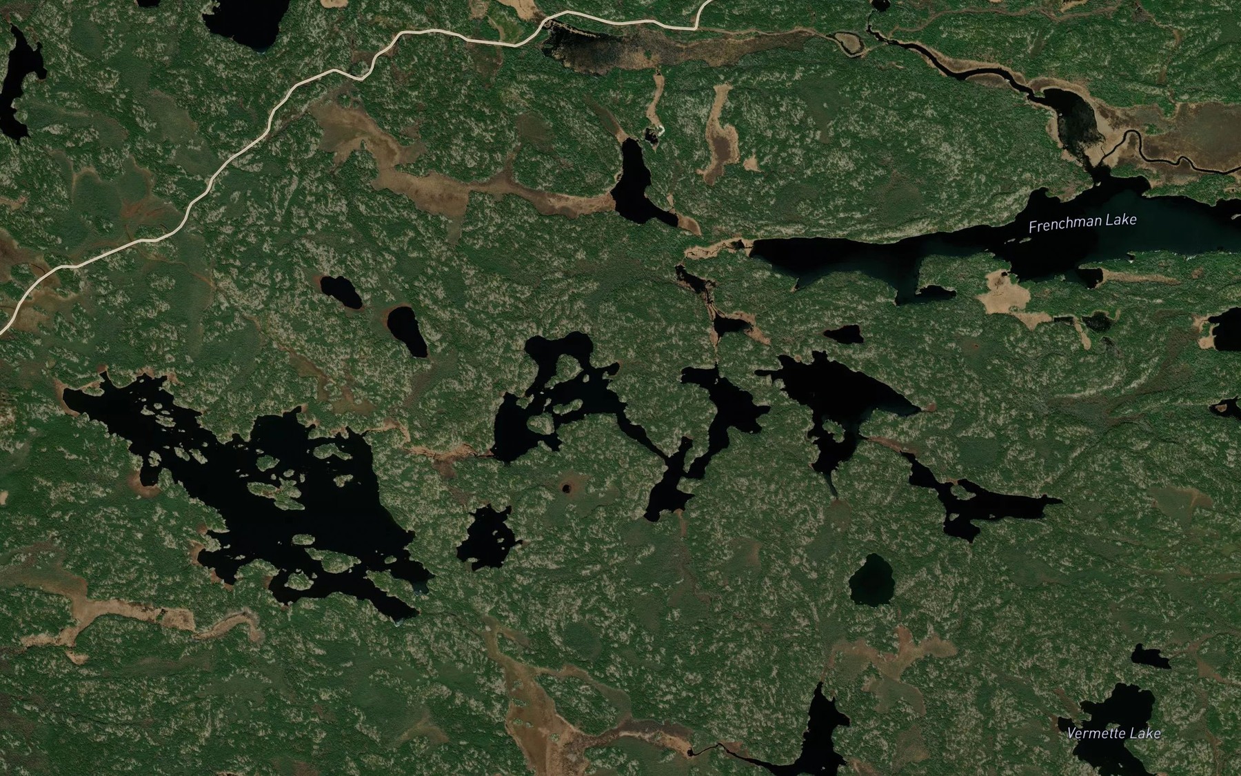 Satellite map of the Prayzner Lake