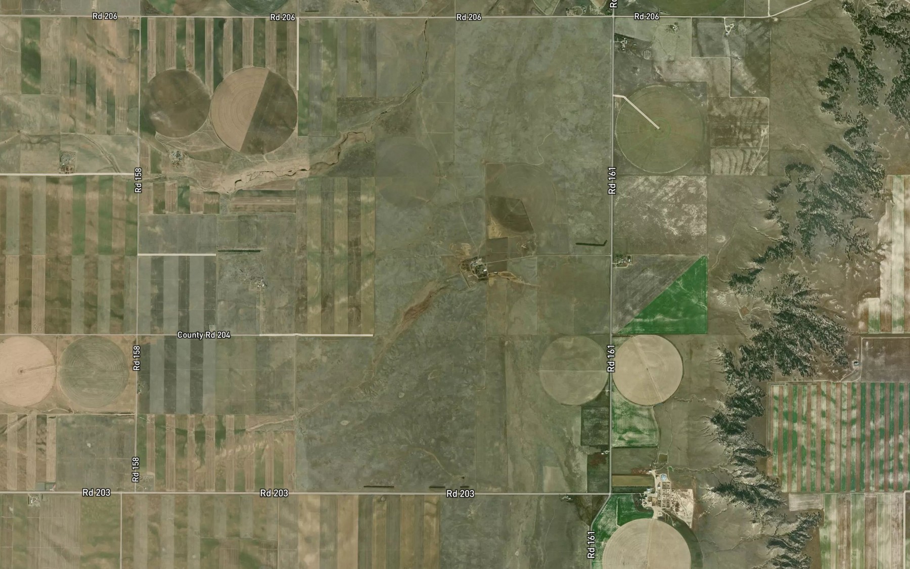Satellite map of the Gardner Reservoir