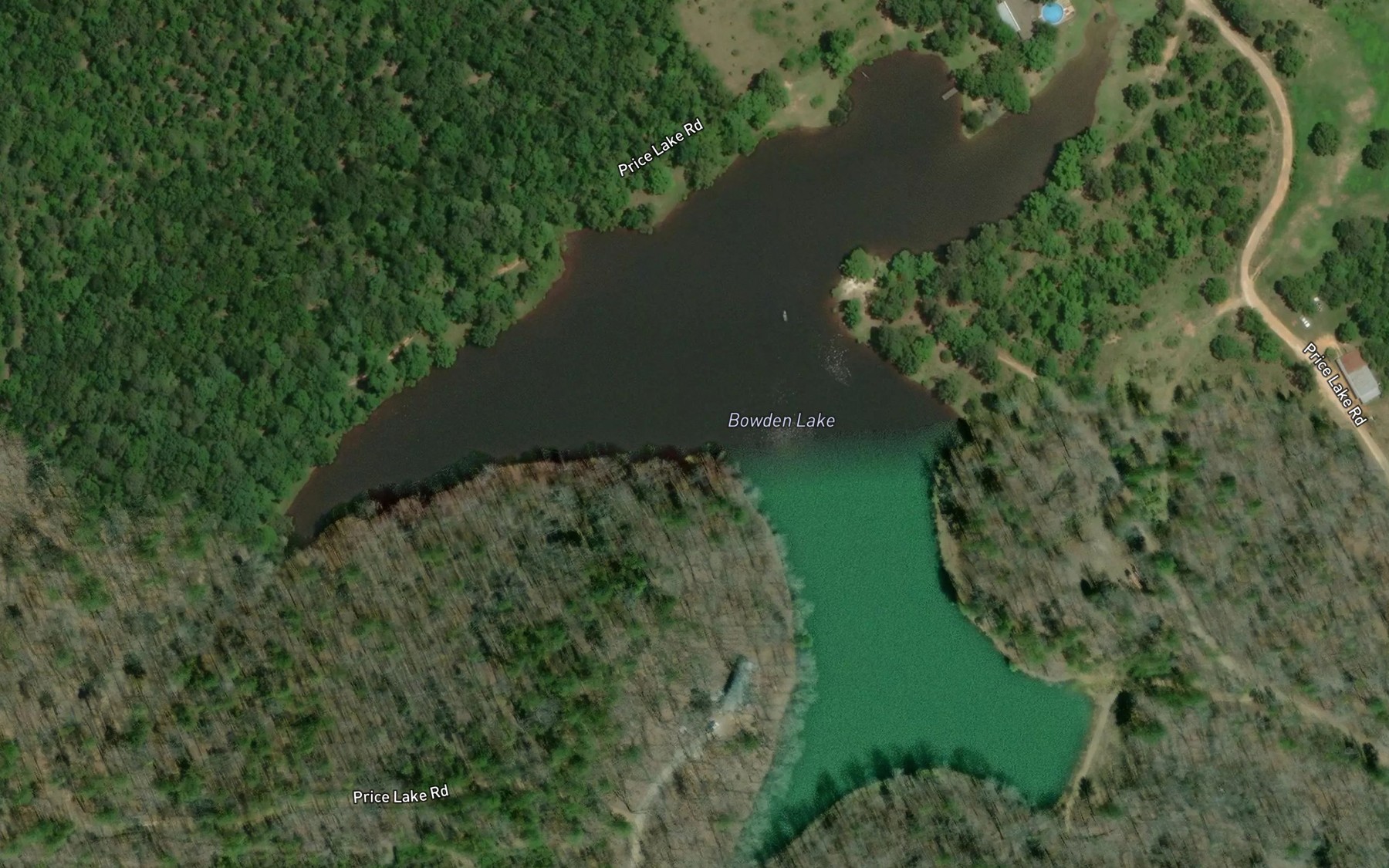 Satellite map of the Bowden Lake